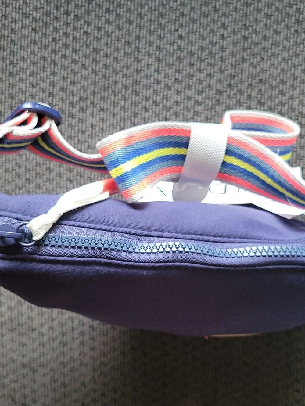 NWT Wildfox Navy Blue w Striped Adjustable Strap Sling-Back Handbag Purse